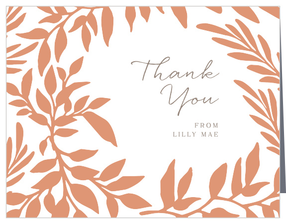 Our Leafy Crown Bridal Shower Thank You Cards are the perfect way to show your appreciation for your friends and family!