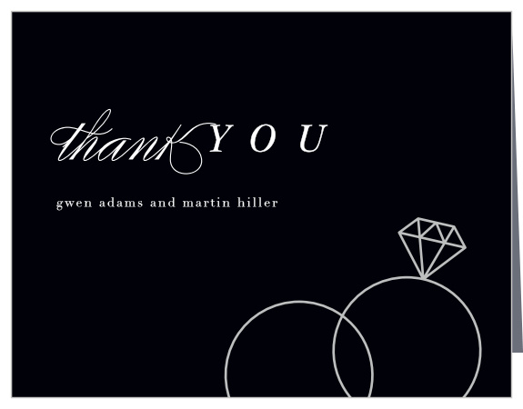 Gather your closest friends and family together to celebrate the beautiful bride with our The Ring Bridal Shower Thank You Cards.