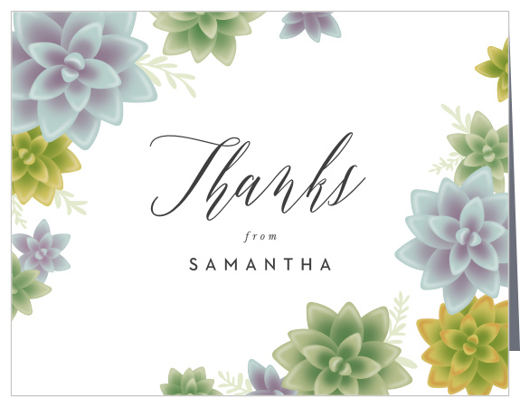 Send a stylish token of gratitude with our Mod Succulents Bridal Shower Thank You Cards.
