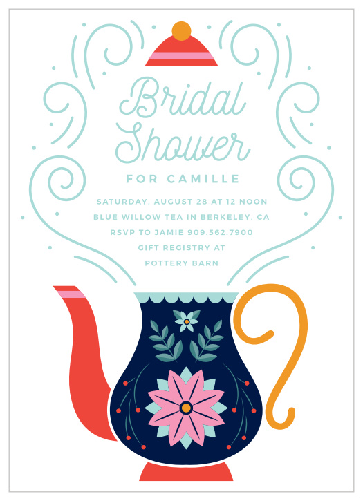 Set the stage for your shower with our Bridal Tea Bridal Shower Invitations.