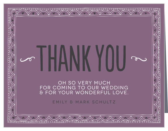 Show your gratitude with the Photo Fairytale Thank You Cards which have a wonderful design that lies on top of a subtle textured background that makes all the difference.