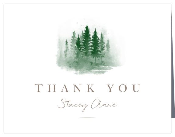 Send a beautiful token of gratitude with our Delicate Pine Bridal Shower Thank You Cards.