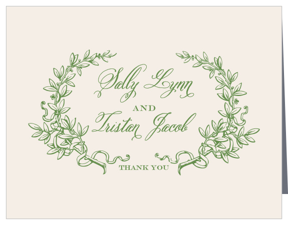 Thank those you love with our Classical Laurels Bridal Shower Thank You Cards!