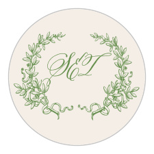 Our Classical Laurels Bridal Shower Stickers are a lovely memento of your pre-wedding fun to gift your close friends and family.