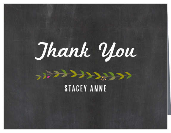 Let your friends and family know how much you appreciated their support with our Blackboard Lettering Bridal Shower Thank You Cards.