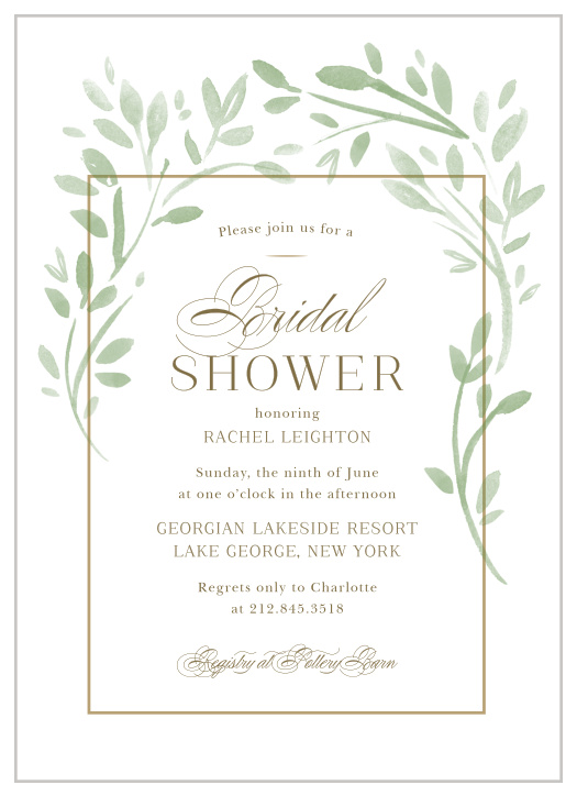 Fall in love with our enchanting Fairytale Border Bridal Shower Invitations.
