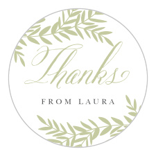 Our Soft Bough Bridal Shower Stickers are the perfect finishing touch to your bridal shower invitations and thank you cards alike!