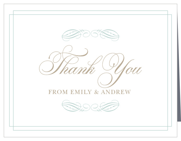 Guests will appreciate receiving the Elegant Swash Bridal Shower Thank You Cards from the Crafty Pie Collection at Basic Invite.