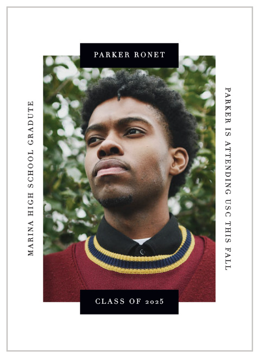 Our Boldly Labeled Graduation Announcements are a lovely way to let your friends and family know your big achievement.