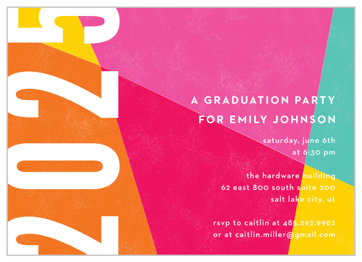 Get everyone ready for the bash of the year with our Neon Lights Graduation Invitations.