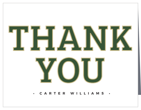 Say thanks for all those that could attend and support you on your special day with our Classy Party Graduation Thank You Cards!