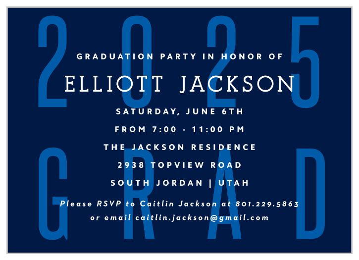 It’s time to celebrate your graduation! Invite your closest supporters to celebrate with our Proud Overlay Graduation Invitations.