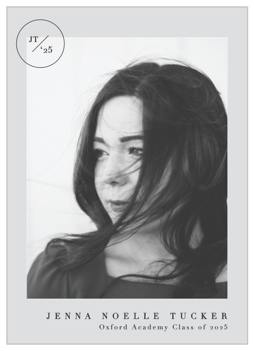 Let your momentous achievement be known to your friends and family with the chic look of our Buttoned Mod Graduation Announcement.