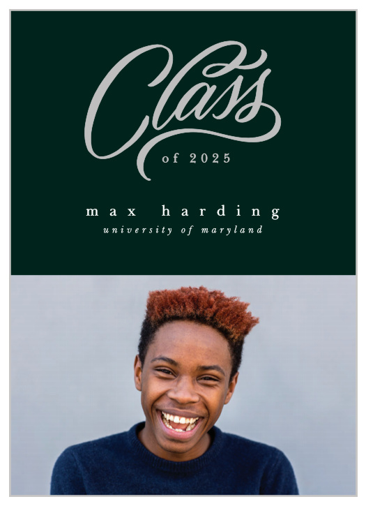 Let your friends and family know of your momentous achievement with our Graduating Class Graduation Announcements.