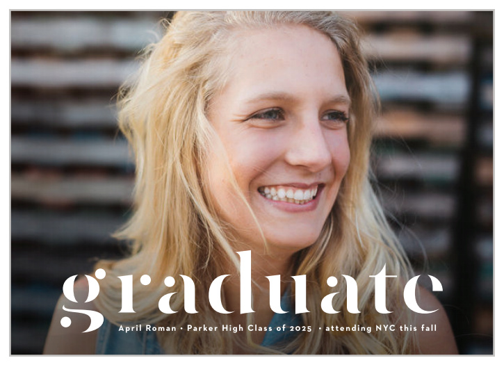 Broadcast your momentous accomplishment with the chic look of our Minimal Style Graduation Announcements.