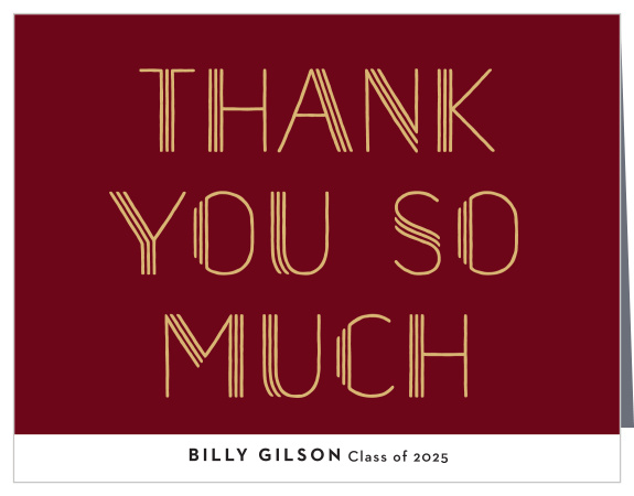 Our Graduating With Class Thank You Cards are the perfect way to show your appreciation for the support of your friends and family!