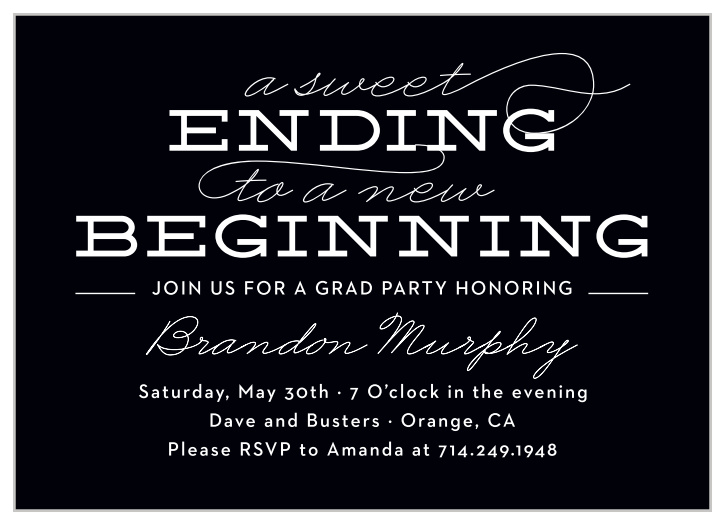 Our Ending & Beginning Graduation Invitations are the perfect way to surround yourself with your friends and family for your graduation festivities!