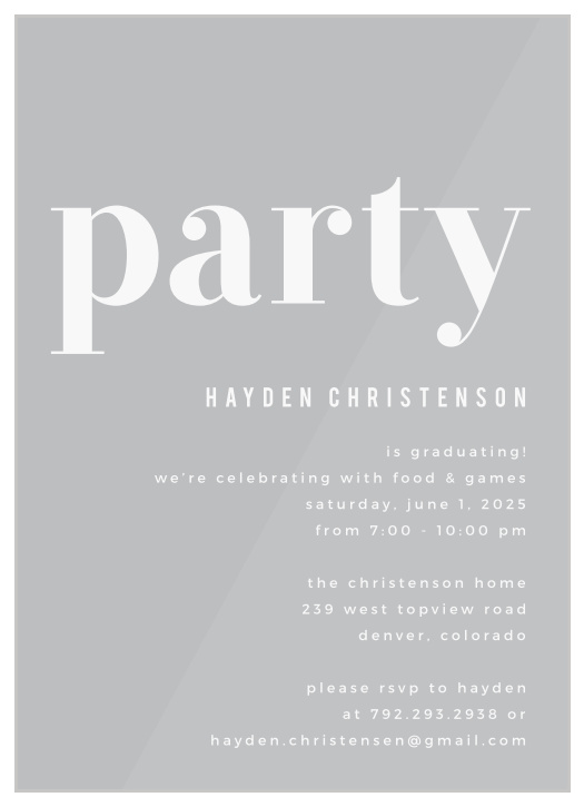 Our Class Pride Clear Graduation Invitations are the perfect way to surround yourself with your friends and family for your graduation celebrations!