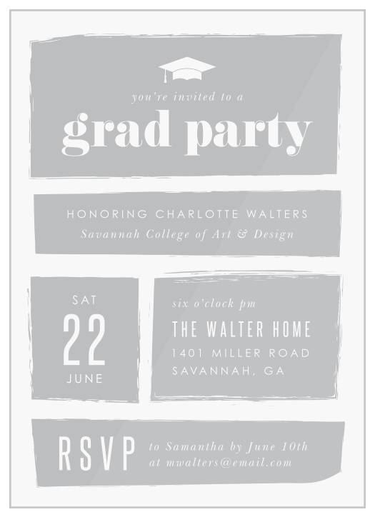 Get ready to celebrate your accomplishment in style with our Graphic Design Clear Graduation Invitation.