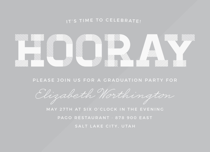 Our Patterned Sentiment Clear Graduation Invitations are the perfect way to surround yourself with your loved ones for your graduation fun!