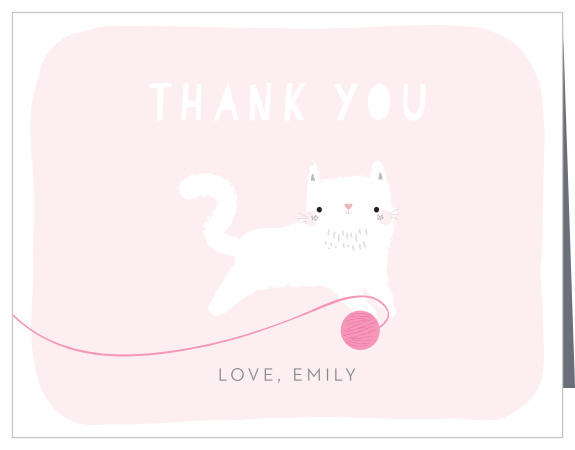 Let your close friends and family know how much you appreciated their presence on your special day with our Oh Meow Children's Birthday Thank You Cards.