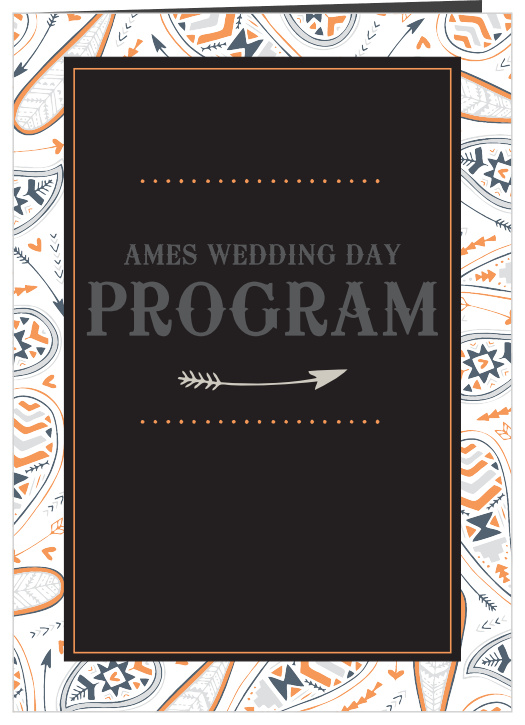 Our Modern Paisley wedding program is a perfect match for the rest of the Modern Paisley wedding suite.