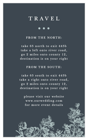 Make sure none of your guests get lost with our Victorian Square Direction Cards.