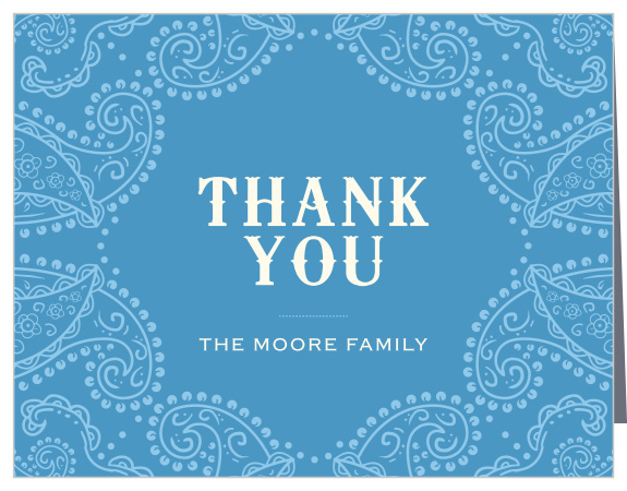 Let the friends and family that supported you on your special day know how much you appreciate them with our Floral Bandana Baby Shower Thank You Cards.