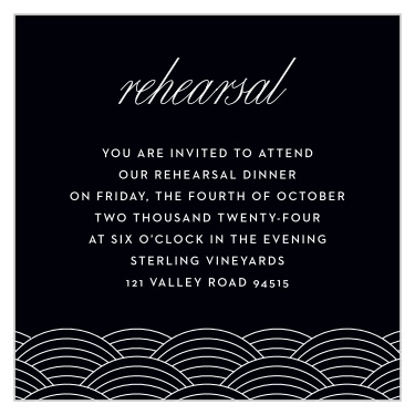 Invite your family and friends to your wedding ceremony with our Memphis Skyline Rehearsal Cards.