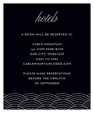 Our Charlotte Skyline Accommodation Cards are perfect for suggesting nearby hotels for your out-of-town guests.