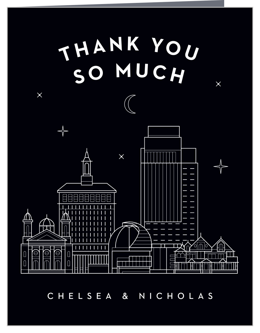 San Jose Skyline Wedding Thank You Cards