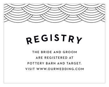 Help your guests get you not only what you need but what you want using the Pittsburgh Skyline Wedding Registry Card. A scale outlined design begins the page.