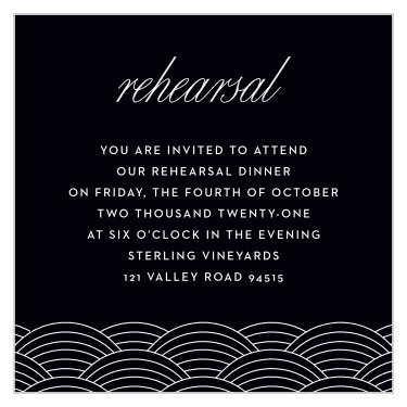 Invite your family and friends to your wedding ceremony with our San Antonio Skyline Rehearsal Cards.