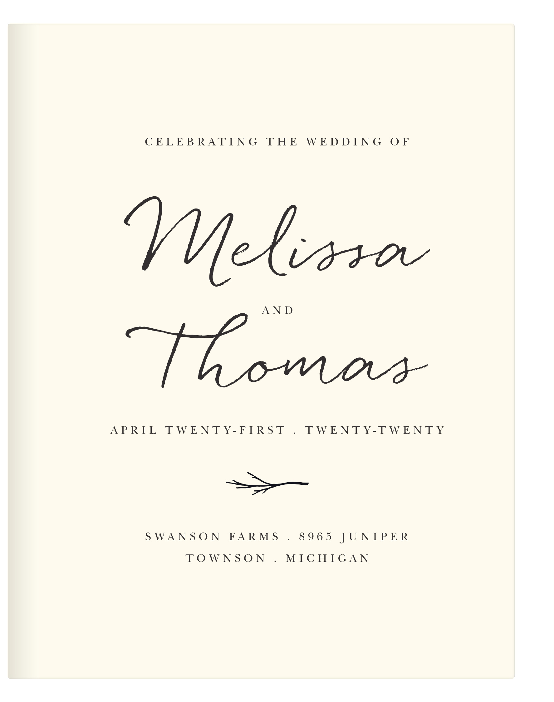 Weathered Twig Guest Book