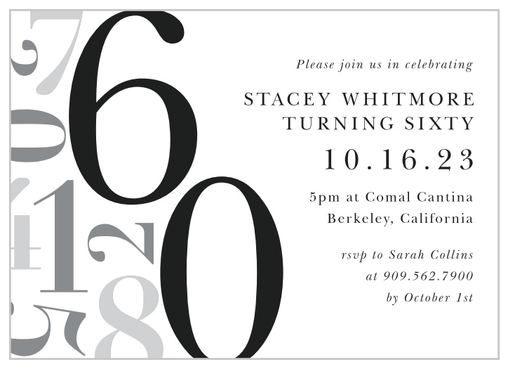 60th Birthday Invitations | Design Yours Instantly Online