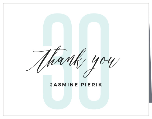 Show your appreciation for everyone that could celebrate your birthday with our Tall Number Milestone Birthday Thank You Cards.