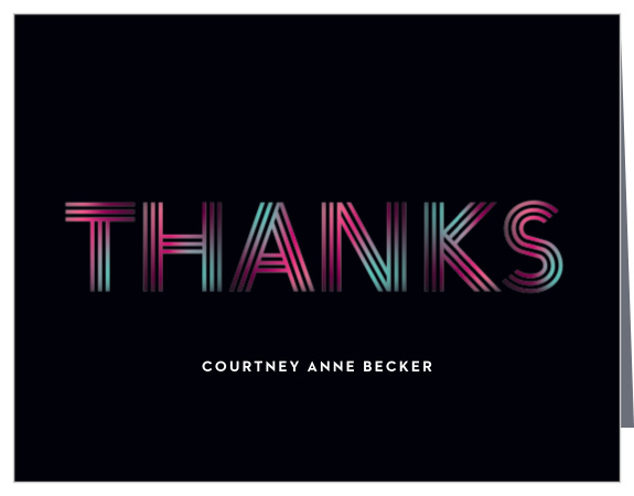 Thank all your friends for making this milestone so exciting with our Neon Year Milestone Birthday Thank You Cards. 