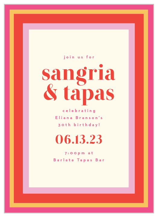 Celebrate another milestone with our Bold Sangria Milestone Birthday Invitations.
