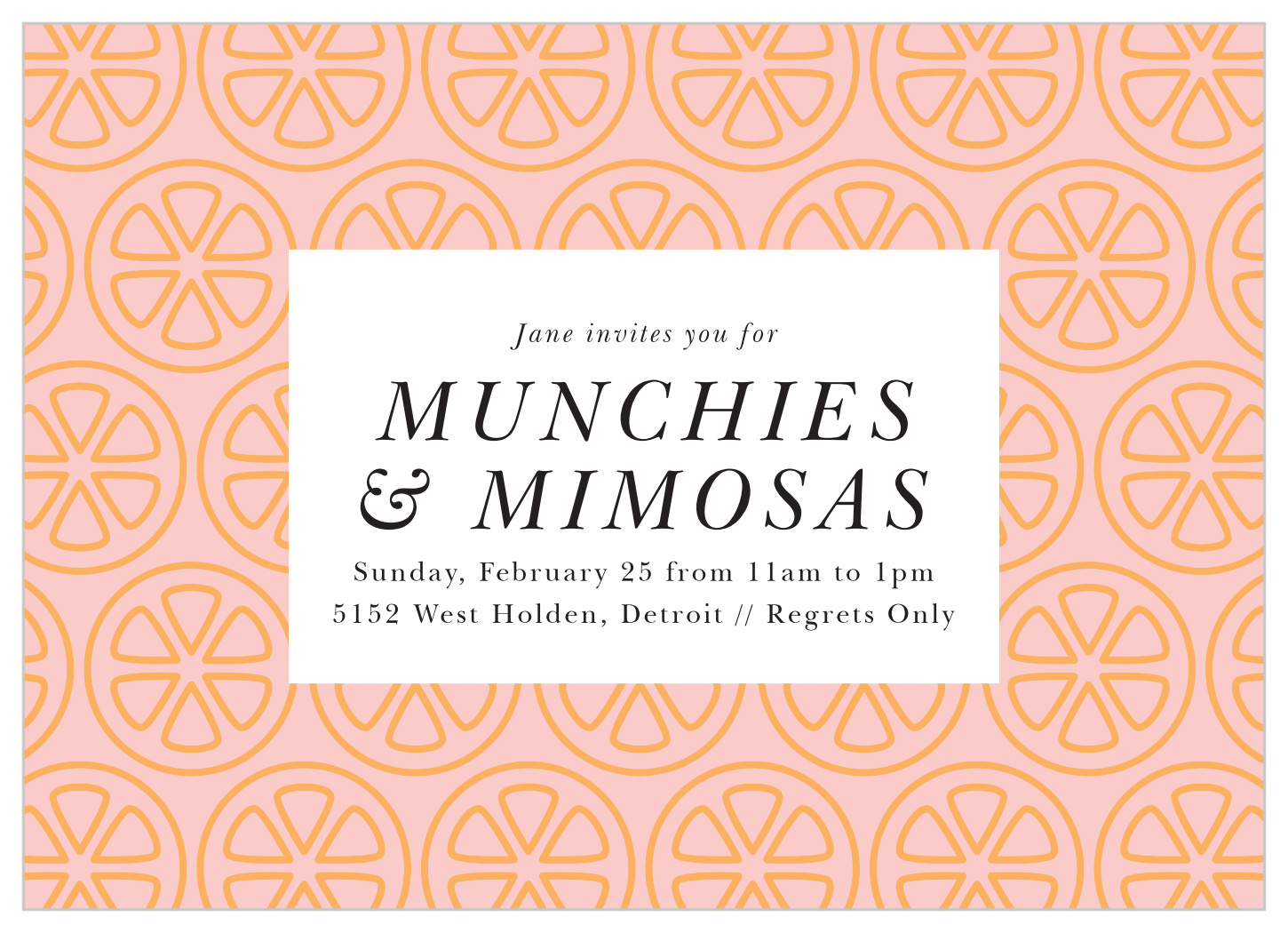 Orange Slices Party Invitations