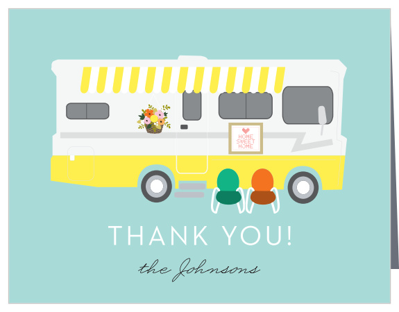 Be sure to thank all of your supportive guests with our Winnebago Camper Retirement Thank You Cards!