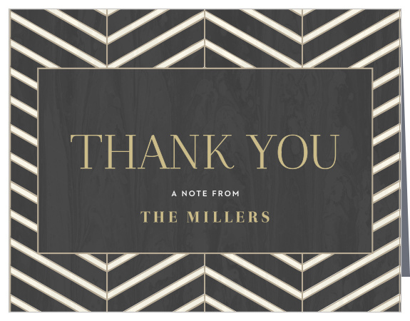 Send a stylish token of appreciation with our Concrete Chevron Thank You Cards.
