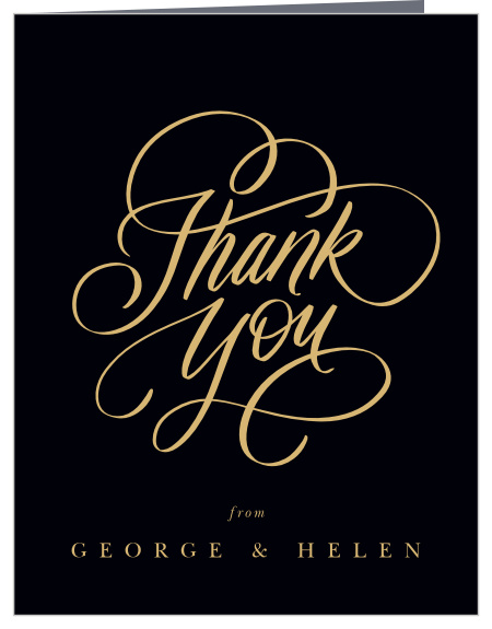 Express your appreciation for the support and presence of your close friends and family with our Gilded Celebration Anniversary Thank You Cards. 