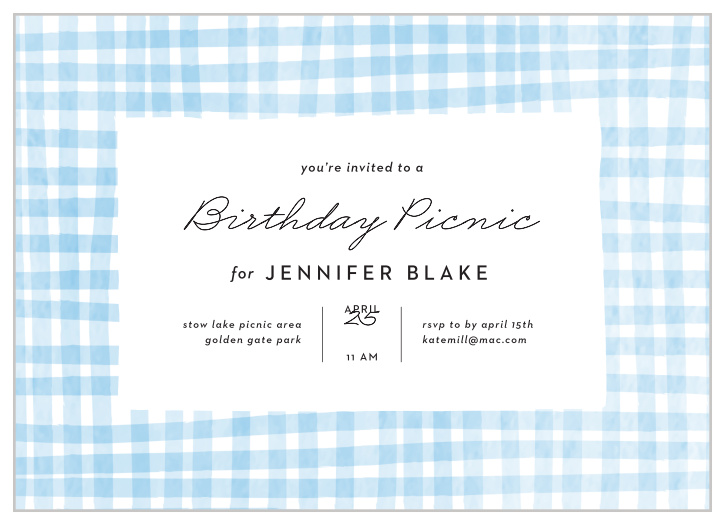Gather your close friends and family together to celebrate your special day with our Patterned Picnic Adult Birthday Invitations.