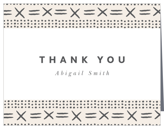 Show your appreciation for your guests who joined in celebrating your special day with our Mudcloth Rooftop Milestone Birthday Thank You Cards!