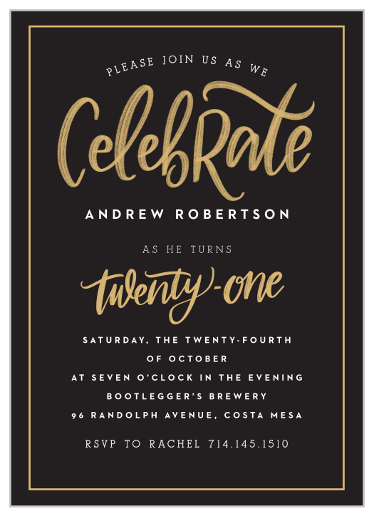 Our Golden Age Milestone Birthday Invitations are the perfect way to surround yourself with your loved ones for your birthday!