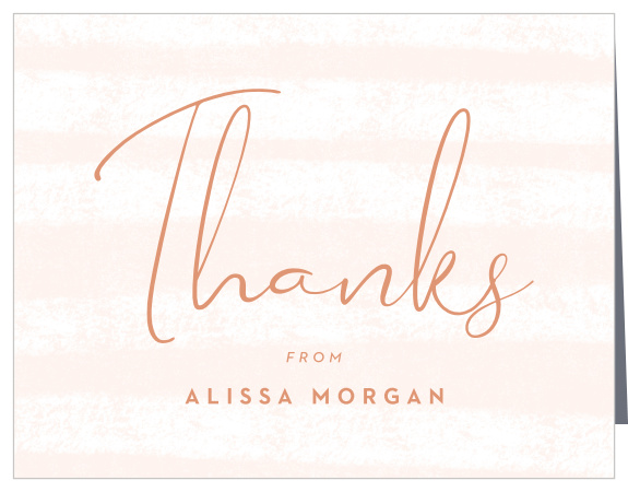 Consider a monochromatic design to thank all of your party guests for attending, such as our Brushy Lines Milestone Birthday Thank You Cards!