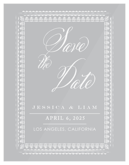 Our Elegant Frame Clear Save-the-Date Cards ensure that your loved ones mark their calendars well in advance of your special day.