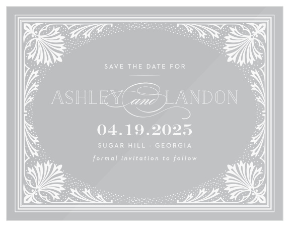 Our Elegant Blooms Clear Save-the-Date Cards ensure that your loved ones mark their calendars well in advance of your special day.