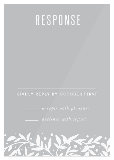 Our Medieval Library Clear Response Cards inform you of who all is planning to attend your special day.