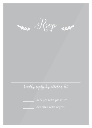 With the Vintage Blossom Clear Response Cards you will be able to keep track of all the guests that plan on attending your wedding.